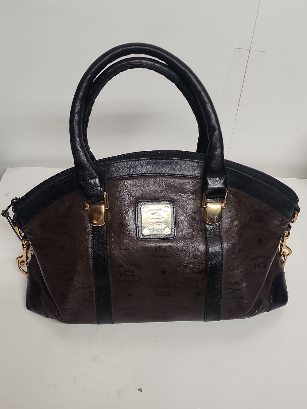 Handcrafted HCL GERMANY Leathergoods Brown & Black Leather Amazing Satchel Bag